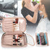 Yarwo Travel Makeup Brushes Bag, Portable Cosmetic Bag for Brushes (up to 9.4") and Essentials, Dusty Rose
