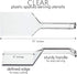 Plasticpro Disposable Plastic Serving Spatula, Durable Heavy Duty Premium Serving Utensils, Clear Pack of 4