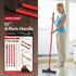 13 Inch Rubber Broom & Squeegee - 100% Natural Rubber with Aluminum Anti-Rust Handle for Hair Removal