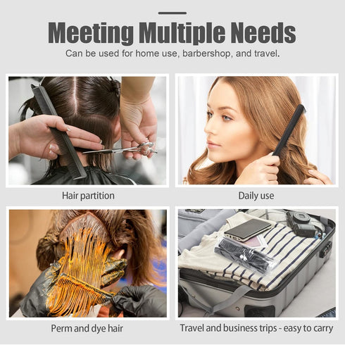 Oneleaf 10PCS Professional Styling Hair Comb Set, Variety Pack for All Hair Types & Styles