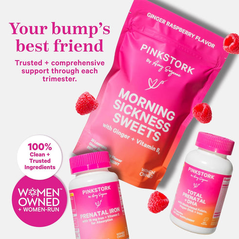 Pink Stork Folate: Methyl Folate, Natural Form of Folic Acid for Pregnancy, 60 Capsules