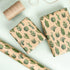 RUSPEPA Kraft Wrapping Paper Roll - Mini Roll - Cactus Design for All Occasions - 17 Inches X 32.8 Feet