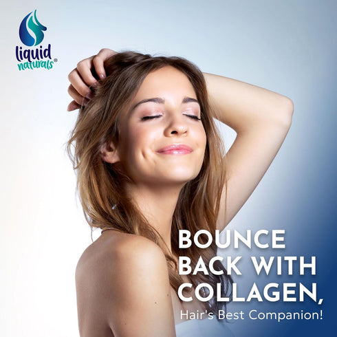Liquid Collagen and Biotin, 2 Fl. Oz, Ultra-Strength Supplements for Women, Third-Party Tested Biotin for Hair Growth,