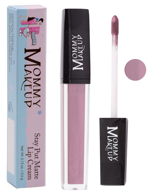 Mommy Makeup Stay Put Matte Lip Cream, Kiss-proof, Transfer-proof, Smudge-Proof, Waterproof, Long Lasting Lipstick with
