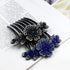 inSowni 6 Pack Luxury Sparkly Glitter Flower Leaf Rhinestone Hair Side Combs, French Twist Slides Hairpins