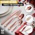 120 Pack Heavy Duty Rose Gold Plastic Spoons - Disposable Silverware for Catering, Parties, Weddings