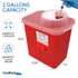 Oakridge Products Large Sharps Container for Home Use and Professional 2 Gallon (2-Pack) with Chimney Top, Biohazard Needle and Syringe Disposal, CDC Certified