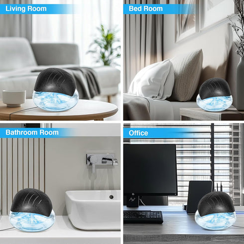 RetroStick 6x10ml Water Air Purifier for Home with Essential Oil Diffuser & Humidifier, Rainbow Air Washer with LED