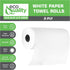 2-Ply White Kitchen Perforated Paper Towel Rolls, Easy Tear, Strong, Individually Wrapped, USA Made