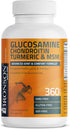 Bronson Glucosamine Chondroitin Turmeric & MSM - Advanced Joint & Cartilage Formula, Supports Healthy Joints, 360
