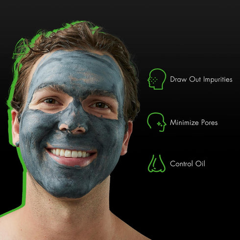 Tiege Hanley Men's Detoxifying Facial Clay Mask, 2 Oz - Deep Pore Cleansing Charcoal Face Mask for Men