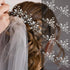 WILLBOND 8 Pcs Bride Wedding Pearls Hair Pins - Bridal Leaf Flower Wedding Hair Accessories Rhinestone Bridesmaid U