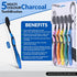 Advanced Oral Care Activated Charcoal Toothbrush 5 Pack Soft Soft Ultrafine tapered Bamboo Bristle Natural Teeth Whitening and Sensitivity Relief BPA Free Charcoal Toothbrushes for Gentle Cleaning
