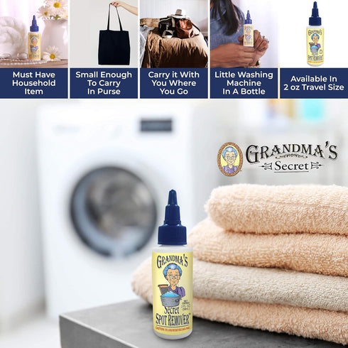 Grandma's Secret Spot Remover - Chlorine, Bleach, Toxin-Free Stain Remover for Clothes - 3 Pack