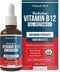 BioActive Vitamin B12 5000 mcg | Sublingual Cherry Flavor, Organic, Vegan | 3 BioActive Forms B12, 60 Servings