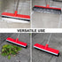 Loulicia 15.7 Inch 2 1 52.4 inch Floor Scrub Brush Removable Stainless Steel Handle in Scrape Brush Stiff Bristle