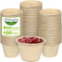 4 oz Small Paper Bowls, 100 Pack Disposable Compostable Bagasse Fiber Bowls for Condiments, Sauce, Ice Cream