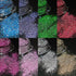 Reflective Glitter Powder Set, 8 Colors Sparkle Diamond Nail Glitter Dust, Silver Pink Purple Green Loose Nail Supplies