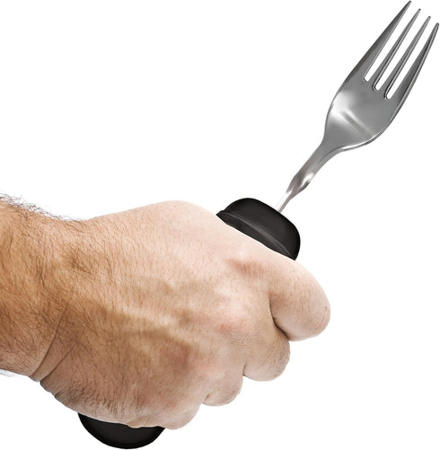 Rehabilitation Advantage Easy Grip Fork with Built-up Handle, Black