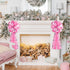 Whaline 6 Rolls Christmas Wired Edge Ribbon 30 Yards Pink Buffalo Plaid Santa Snowman Snowflake for Gift Wrapping Crafts