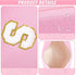 Pink PU Makeup Pouch - Personalized Preppy Initial Cosmetic Bag for Women, Small Travel Skin Care Stuff (S)