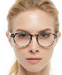 OCCI CHIARI Lightweight Designer Acetate Frame, Stylish Reading Glasses for Women, Black, 3.0