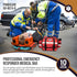 KB-RO74-R 17" 9" 7", Primacare First Responder Trauma Bag, x x Red EMT/EMS Medical Supply Organizer with Padded