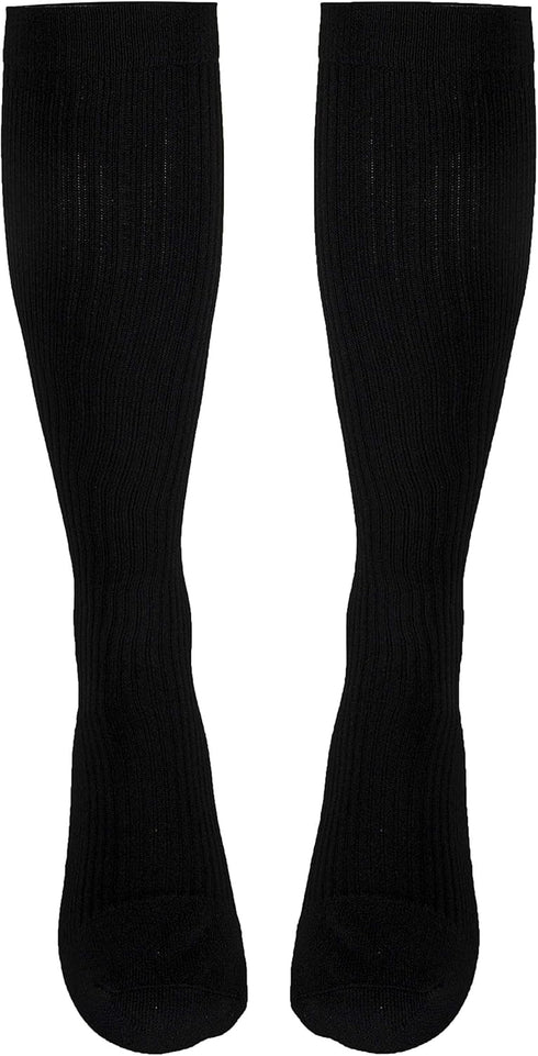 Truform 1934BL-S Compression Socks (20-30 mmHg, Men's Gym Socks, Knee High, Black, Small)