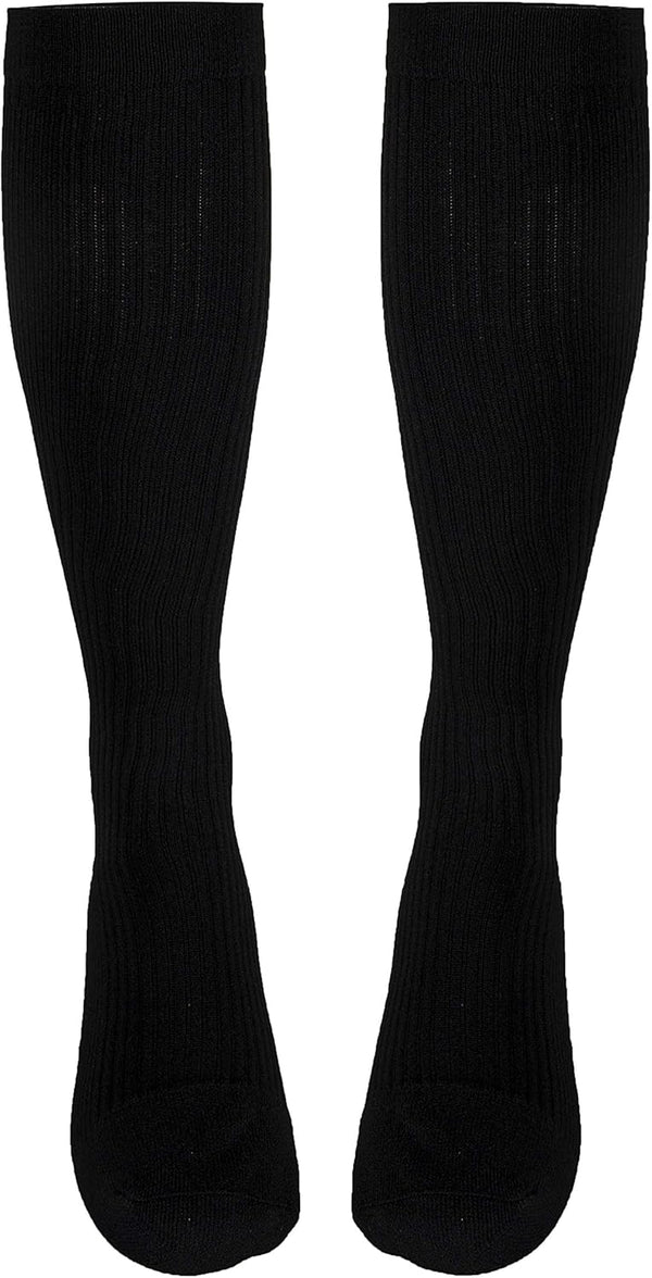 Truform 1934BL-S Compression Socks (20-30 mmHg, Men's Gym Socks, Knee High, Black, Small)