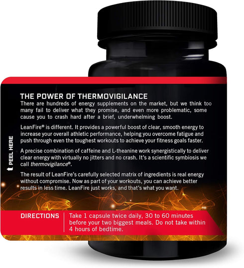 FORCE FACTOR LeanFire Pre Workout Energy Pills, 3-Pack with Green Tea Extract and Caffeine, 90 Capsules