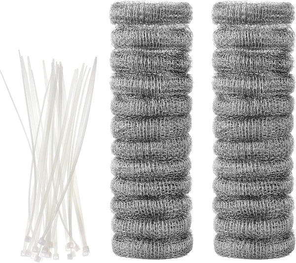 24 Pieces Lint Traps Stainless Steel - Washing Machine Lint Snare Traps with 24 pcs Cable Ties