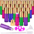 MaxMau 24 Pack Essential Oils Roller Bottles, 5ml Colourful Roll On Bottles with Steel Roller Balls
