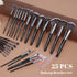 MAANGE Makeup Brushes, 25pcs Premium Synthetic Brush Set with Gift Box for Foundation, Blush, and Eyeshadow (Black)