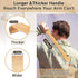 Renook 2PCS Wooden Bamboo Back Scratcher, 17" Natural Handmade Back-Scratchers for Men and Women, Upgraded Long Handle