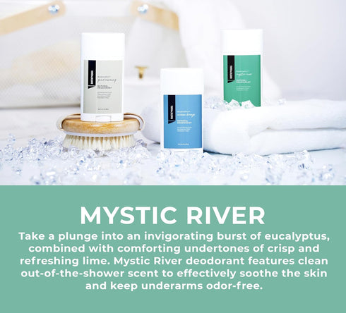 Rustic MAKA Natural Deodorant, Mystic River Scent - Aluminum-Free, Paraben-Free, 24-Hour Odor Protection