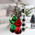Whaline 120 Ft x 32 inch Christmas Cellophane Wrap Roll, Rustic Buffalo Plaid for Gift Basket and DIY Crafts