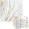 Kitchen Dish Cloths for Washing Dishes, 6 Pack Gold Marble White Reusable Cleaning Cloths Dish Towels