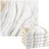 Kitchen Dish Cloths for Washing Dishes, 6 Pack Gold Marble White Reusable Cleaning Cloths Dish Towels