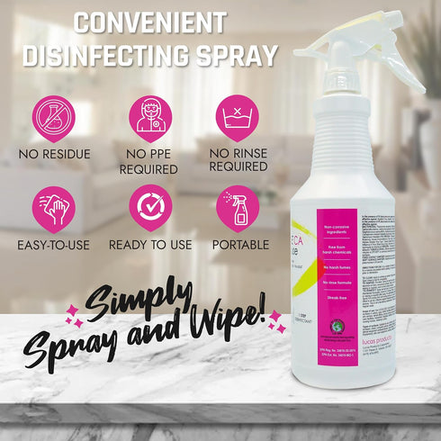LUCAS-CIDE Ready To Use All Purpose Cleaner - Home Essentials Cleaning Supplies For Everyday Hygiene - Fresh Citrus