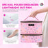 SAVILAND Nail Polish Organizer Bag: PU Leather Storage for 30 Bottles & Nail Lamp, Travel Case for Nail Tech Supplies