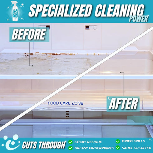 Oh Yuk Fridge Cleaner Cleans Inside Refrigerator for Spotless, Food-Contact Safe Surfaces | Biodegradable, Vegan