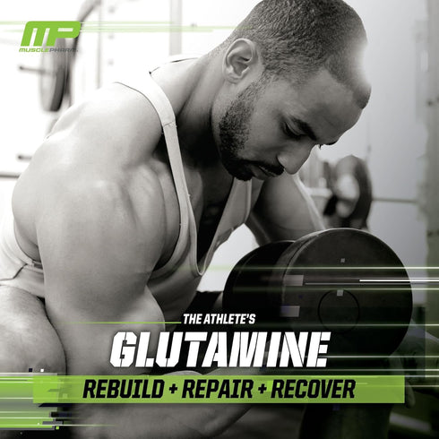 MusclePharm Essentials Glutamine, Pure L-Glutamine Powder Supplement for Post Workout Muscle Recovery, Energy & Gut