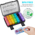 FGcase Pill Organizer 3 Times a Day, Large Weekly Pill Case with Travel Case, 21 Compartments, Rainbow Black