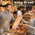 kenaeooe 100 Pack 23.8 4.4 1.6 Inch Baguette Bread Bags with Clear Window, Long French Bread Bag, Paper Bakery Storage