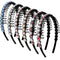 Hoteam 6 Pcs Headband with Teeth, Non-Slip Beaded Hair Band for Women and Girls, Chic Flower Style