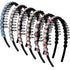 Hoteam 6 Pcs Headband with Teeth, Non-Slip Beaded Hair Band for Women and Girls, Chic Flower Style