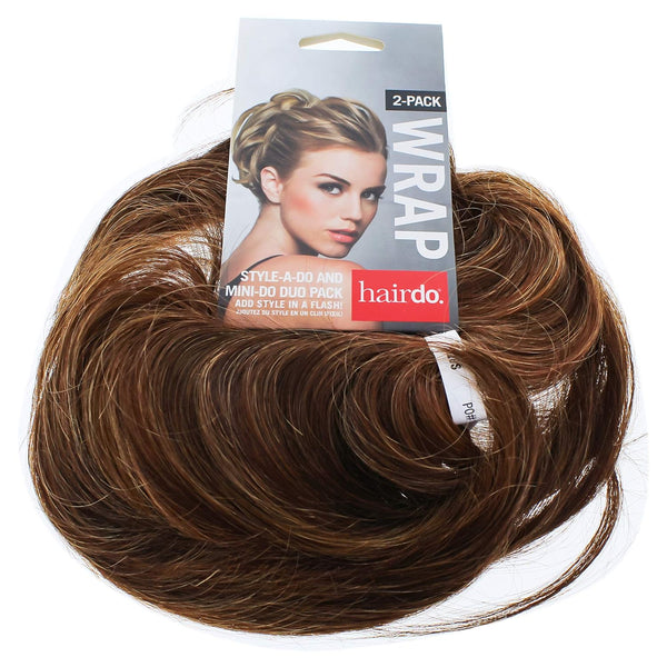 Style-a-Do/Mini-Do Duo Pack Hairdo Set of 2 Hair Wraps Color R28S GLAZED FIRE, Tru2Life Heat Friendly