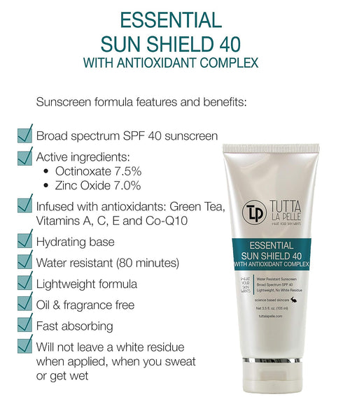 Zinc Oxide Sunscreen SPF 40 - Broad Spectrum UVA/UVB Protection, Water Resistant, Fragrance-free, 3.5oz