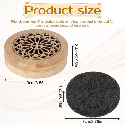Xelsluthe Set Passive Essential Oil Diffuser Stone, Small Lava Rock Diffuser Aromatherapy Stone for Desk Office Home