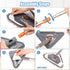 85" Wall Mop Cleaner - Long Handle with Stainless Steel Hook, 180° Rotating Duster Tool for Walls, Ceiling & Floors